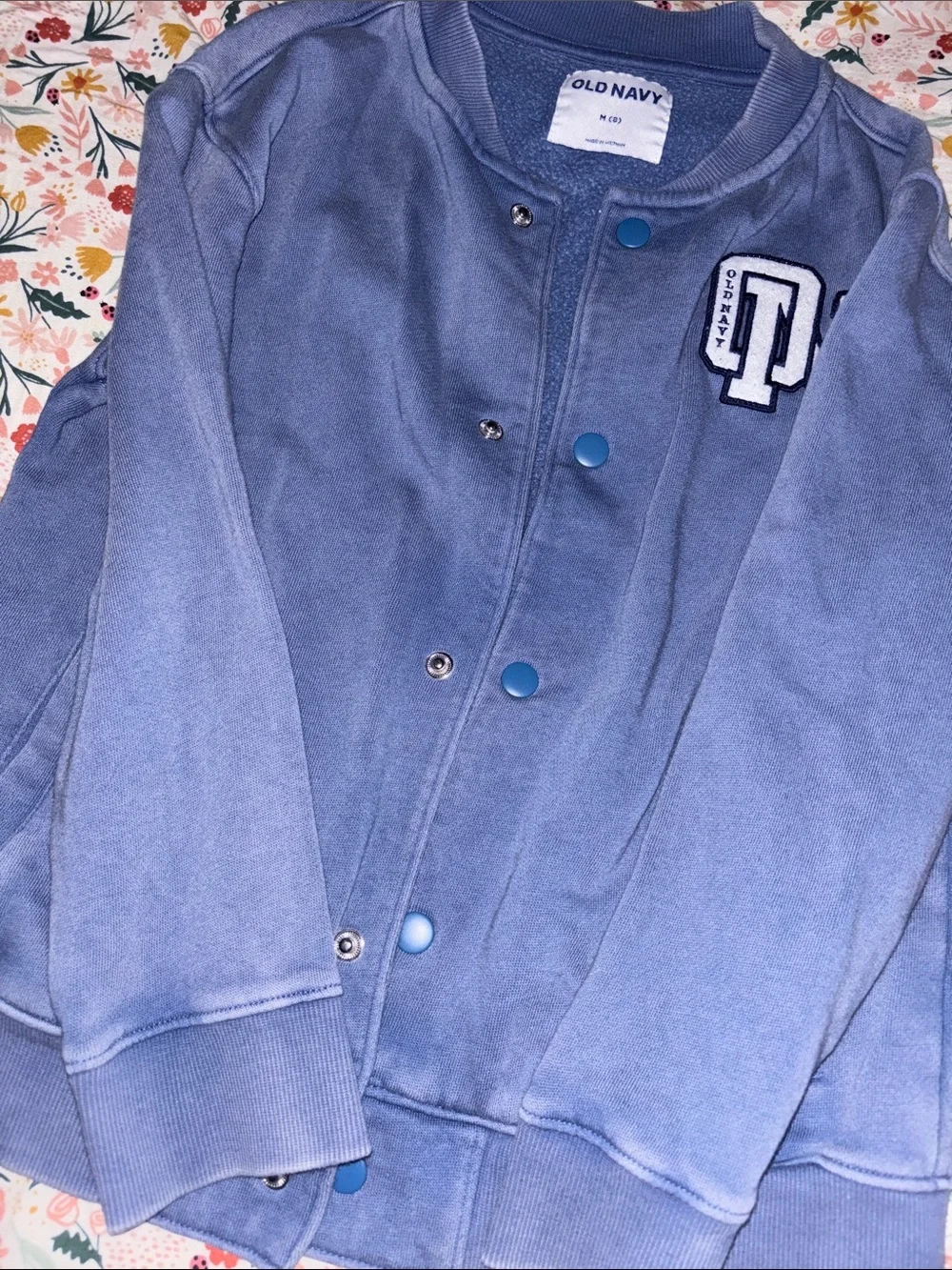 Old Navy Kids Blue Letterman-Style Jacket